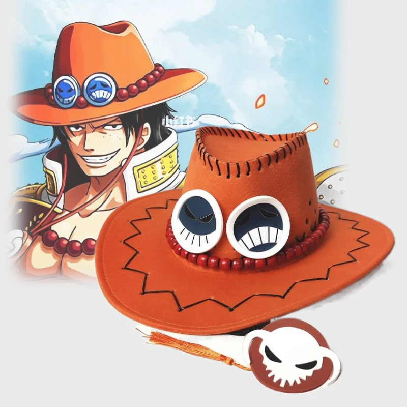 Leather Work Hat - Halloween Ace Cap Cosplay Japanese Anime