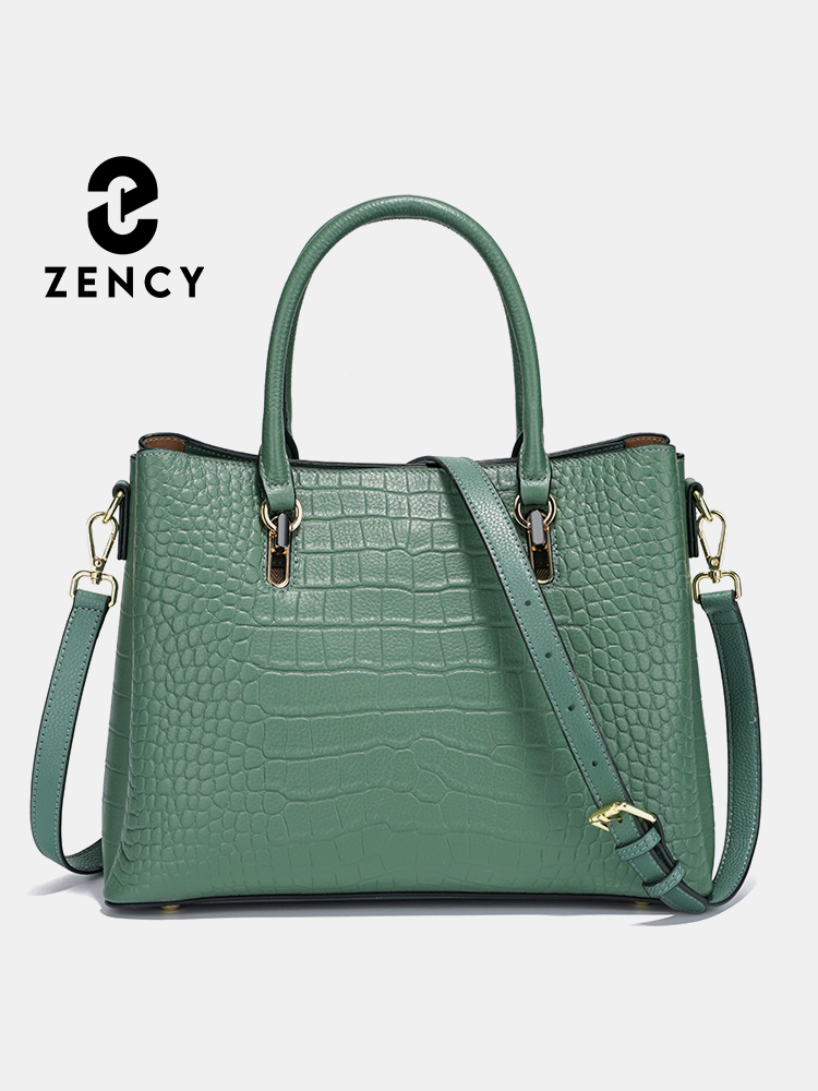 Leather Work Handbag - Zency Women's Genuine Leather Top Handle