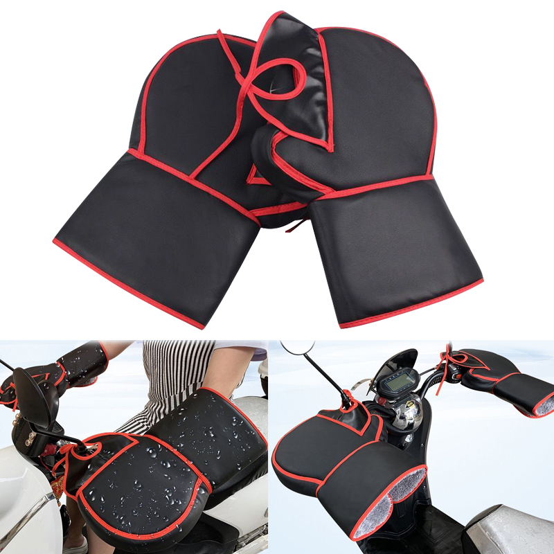 Leather Work Winter Gloves - Winter Motorcycle Handlebar Gloves Thermal Windproof