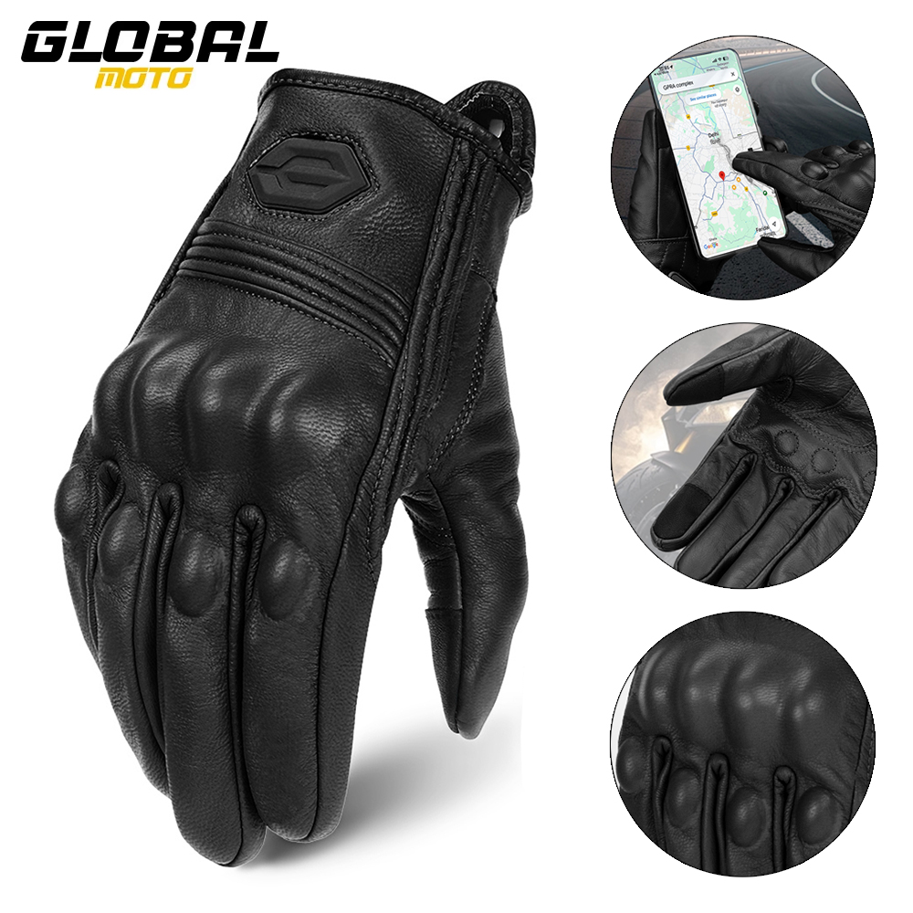 Leather Work Winter Gloves - Winter Motorcycle Gloves Leather Motocross Full
