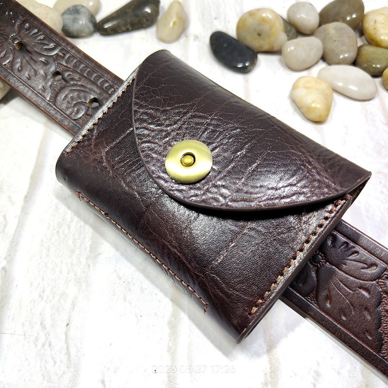 Leatherwork Belt - Blongk Mini Waist Bag Thin Belt