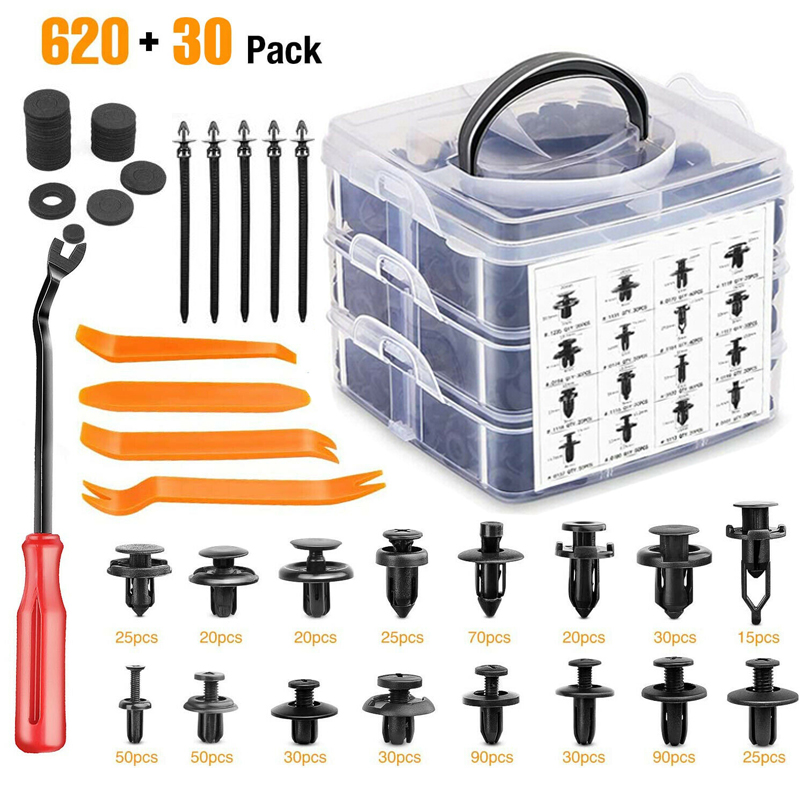Rivet Setter Tool - Mixed Size Car Plastic Retainer Clips
