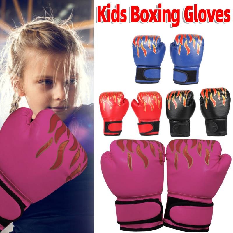 Leatherwork Training - 2pcs Boxing Training Fighting Gloves Flame