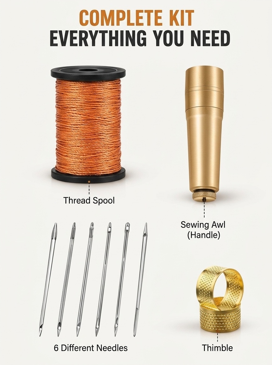 Leather Stitching Tool, Hand S - Leather Work Bag recension och pris