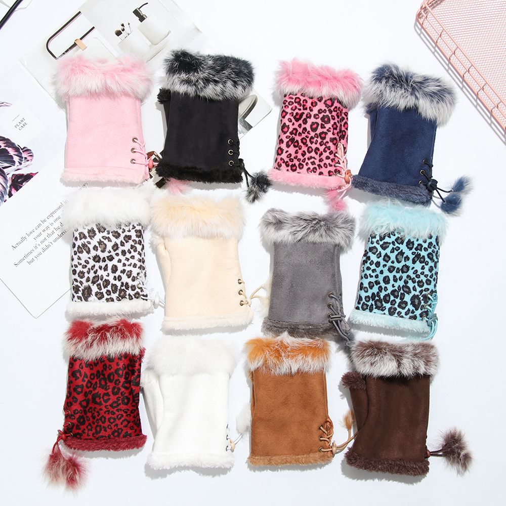1 Pair New Fashion Faux Rabbit - Leather Work Winter Gloves recension och pris