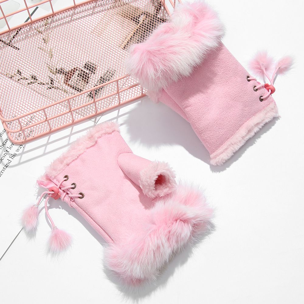 1 Pair New Fashion Faux Rabbit - Leather Work Winter Gloves recension och pris
