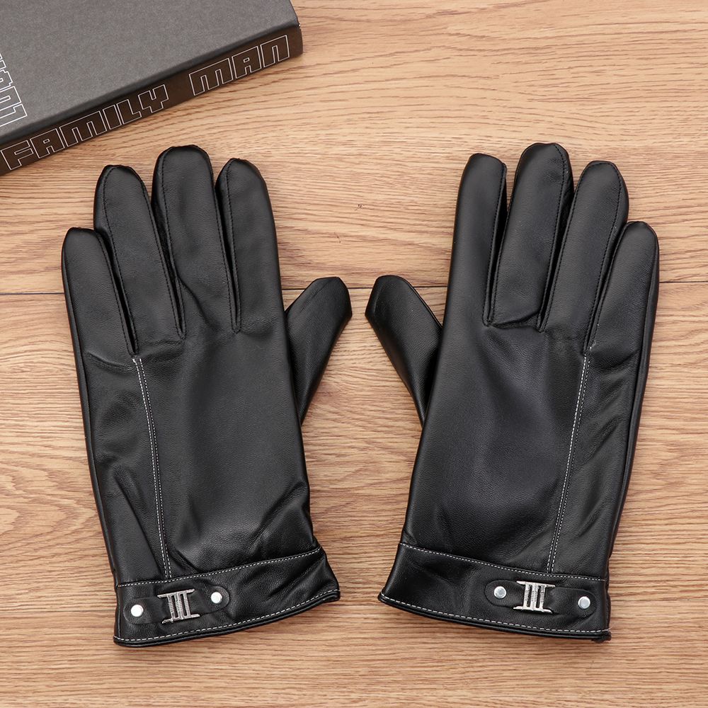 Men's Fleece Thermal Leather G - Leather Work Winter Gloves recension och pris