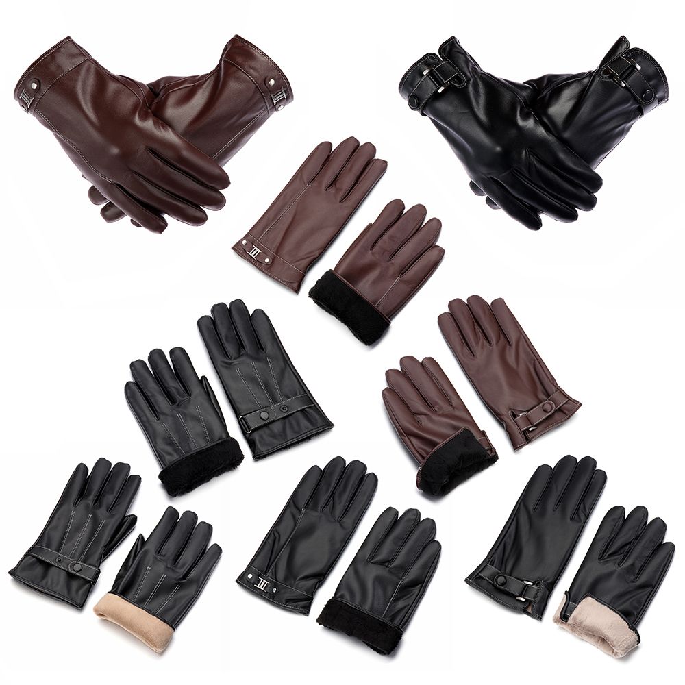 Men's Fleece Thermal Leather G - Leather Work Winter Gloves recension och pris