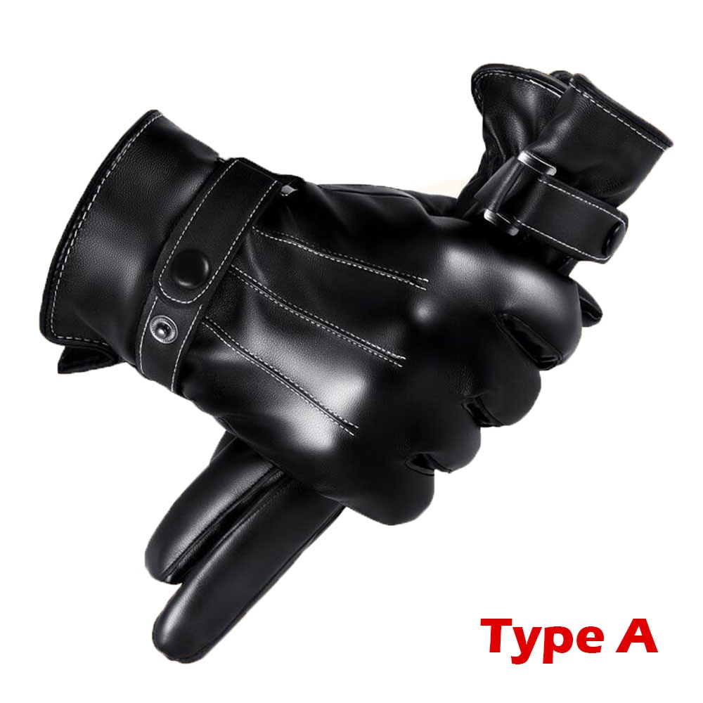 1Pair Winter Gloves Warm Drivi - Leather Work Winter Gloves recension och pris