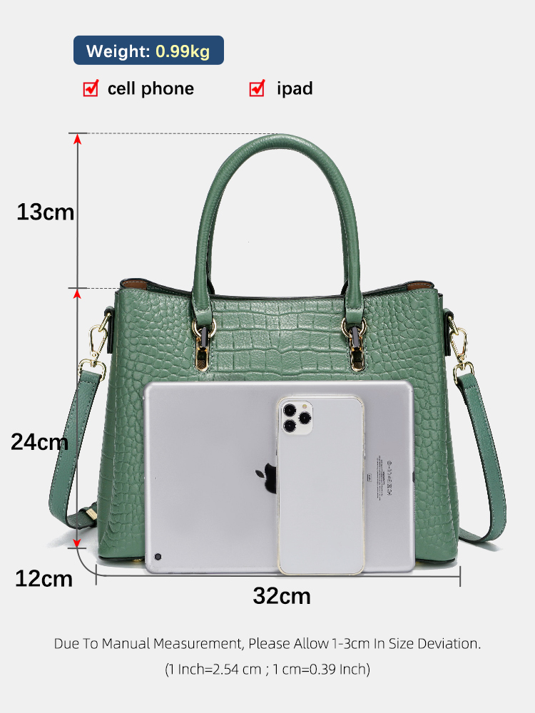 Zency Women's Genuine Leather  - Leather Work Handbag recension och pris