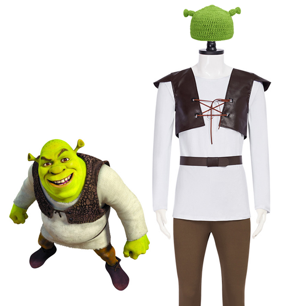 Shrek Cosplay Costumes Green H - Leather Work Hat recension och pris
