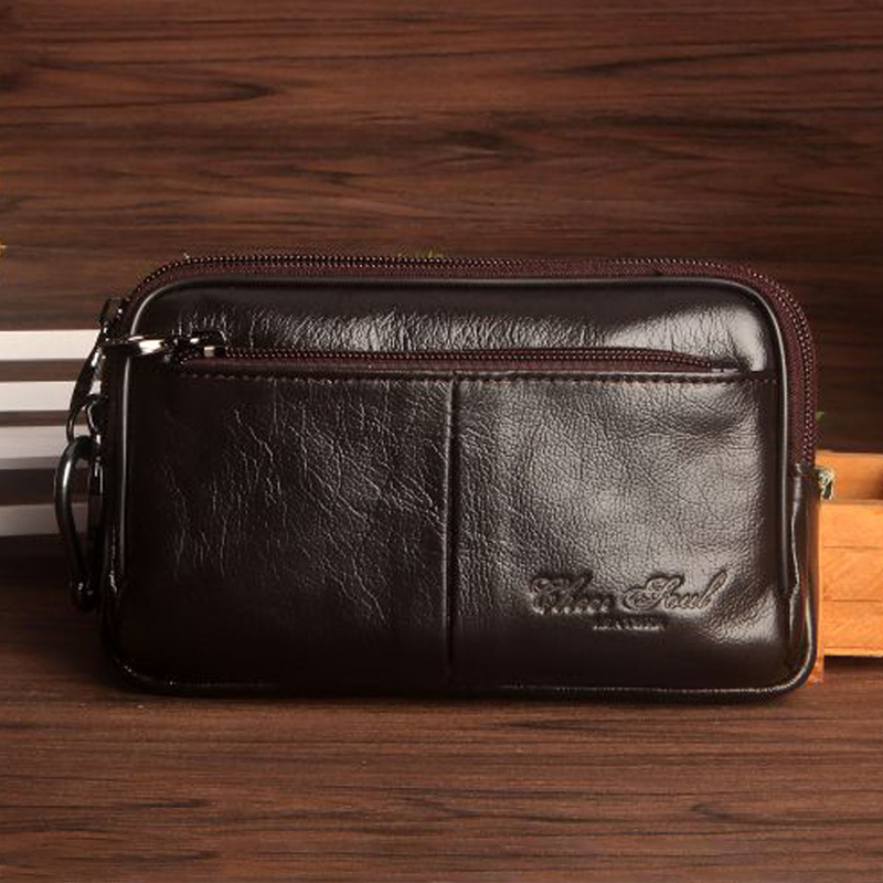 Men Clutch Waist Pack Bag Cell - Leatherwork Belt recension och pris