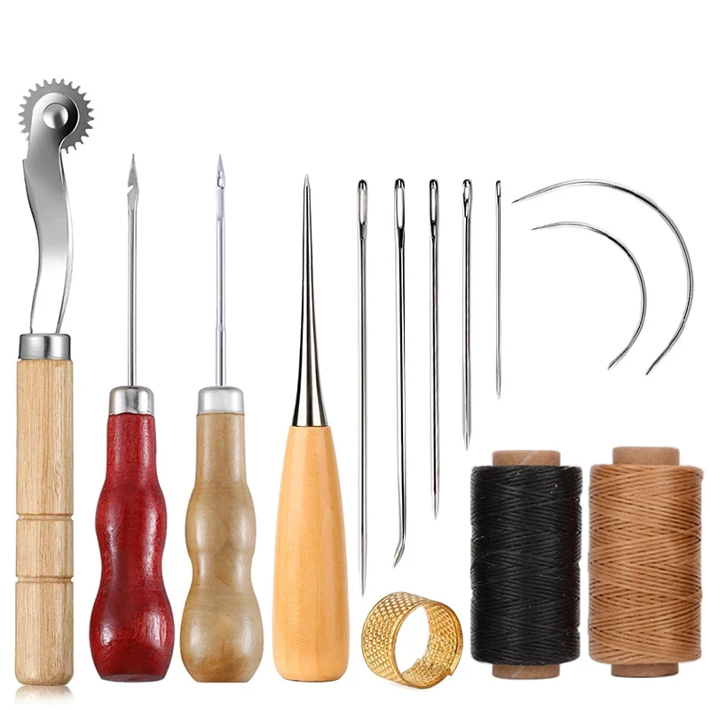 14PCS Leather Craft Sewing Kit - Leatherwork Needles recension och pris