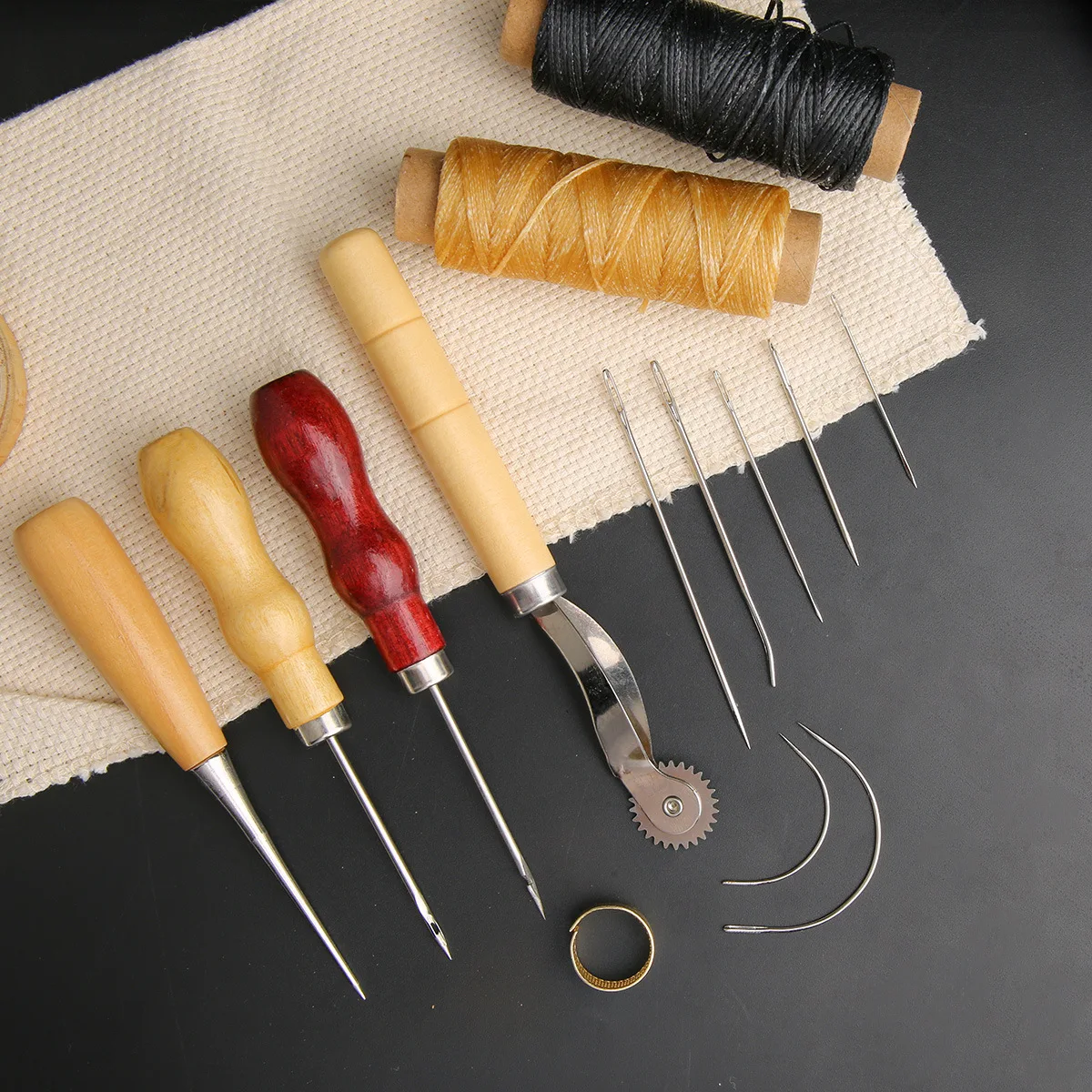 14PCS Leather Craft Sewing Kit - Leatherwork Needles recension och pris