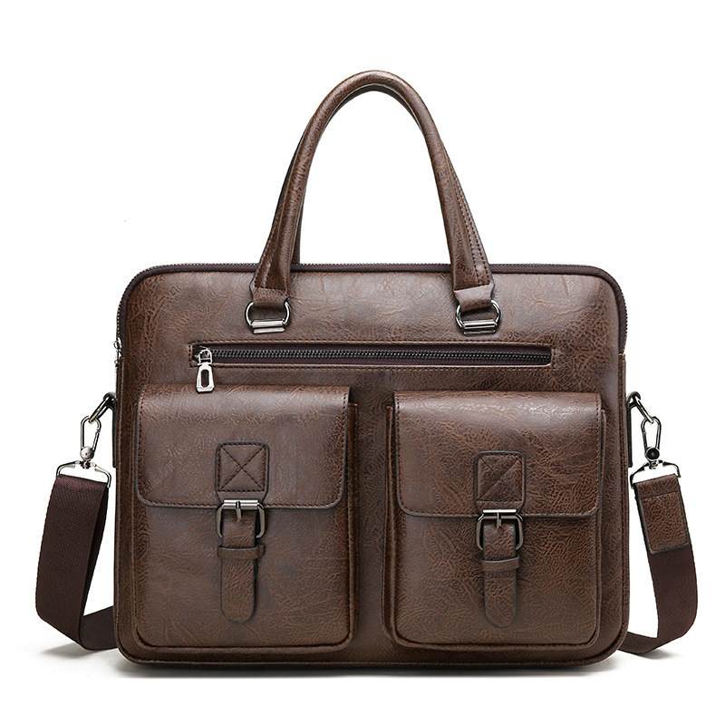 Luxury Brand Man Business Brie - Leather Work Bag recension och pris