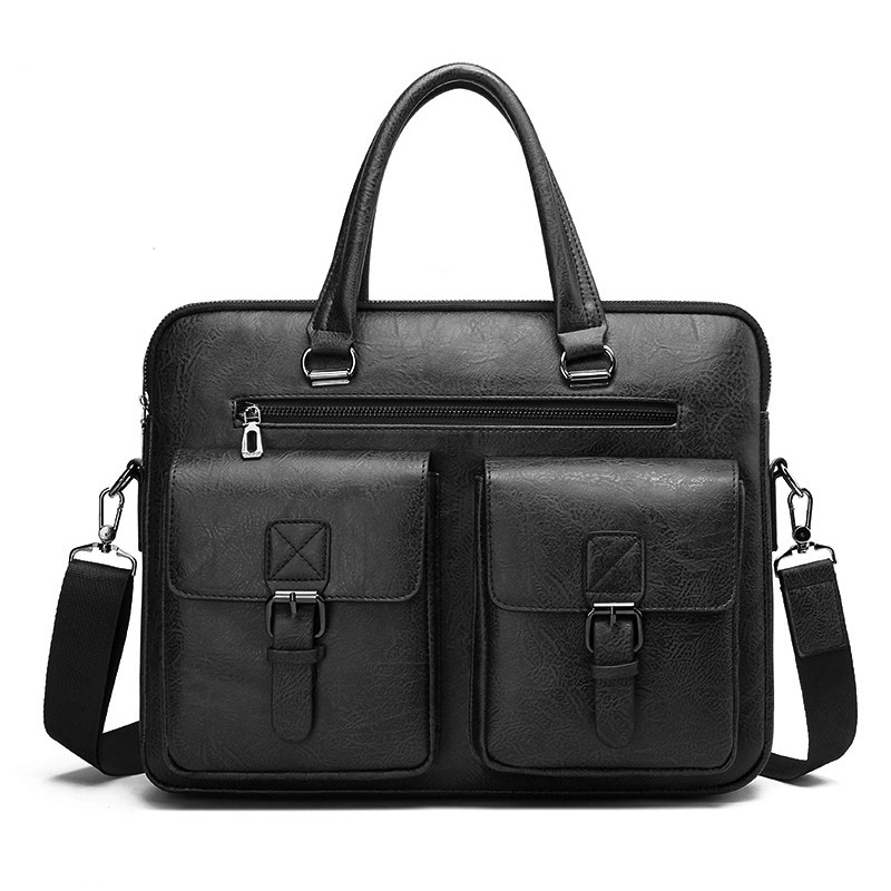 Luxury Brand Man Business Brie - Leather Work Bag recension och pris