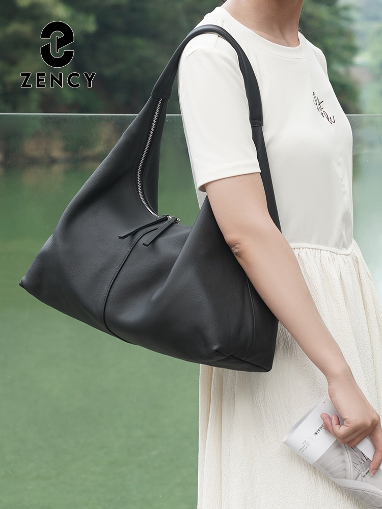 Zency Large Capacity Tote Bag  - Leather Work Bag recension och pris