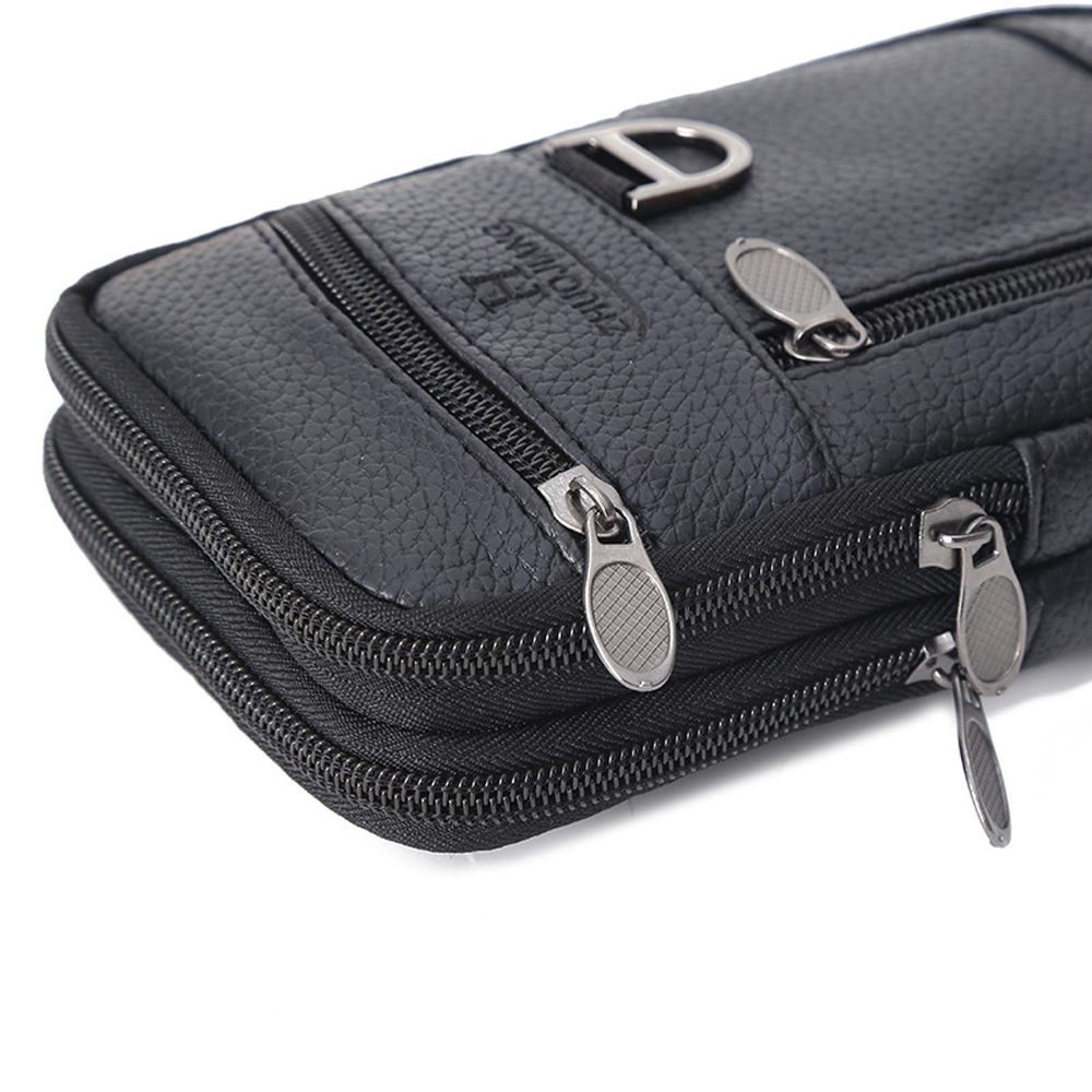 Men Waist Bag Mobile Phone Bag - Leather Work Bag recension och pris