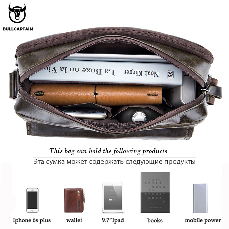 BULLCAPTAIN Genuine Leather Me - Leather Work Handbag recension och pris