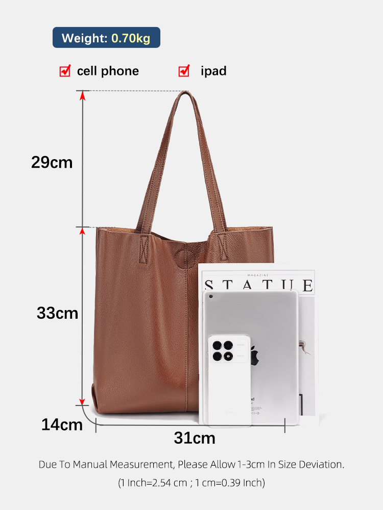 Zency Women's Large Capacity H - Leather Work Handbag recension och pris