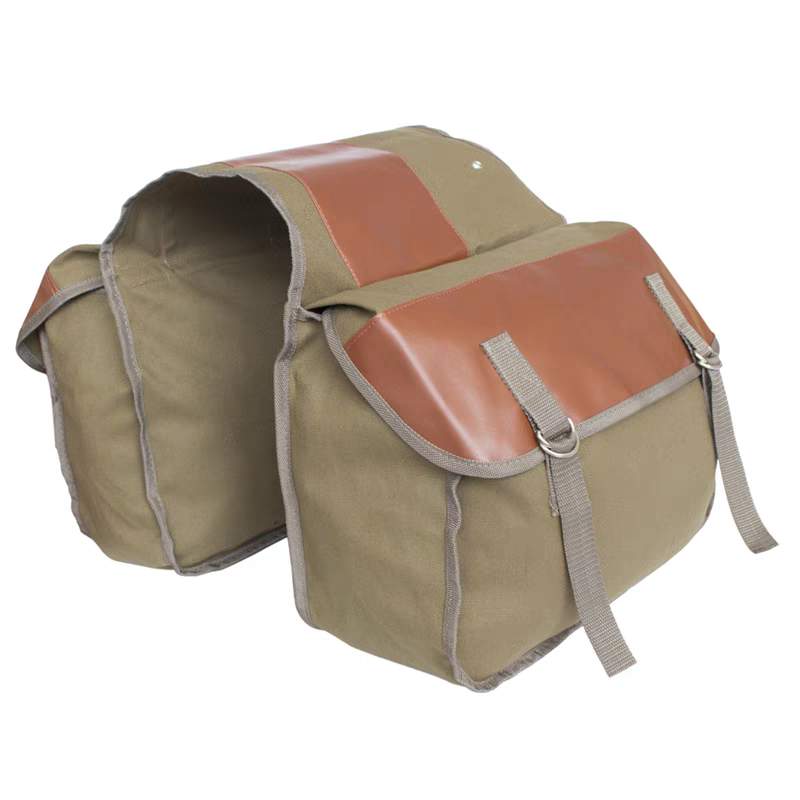 Canvas Leather Rear Saddlebag  - Leather Work Bag recension och pris