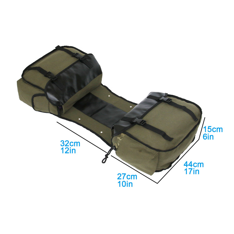 Canvas Leather Rear Saddlebag  - Leather Work Bag recension och pris