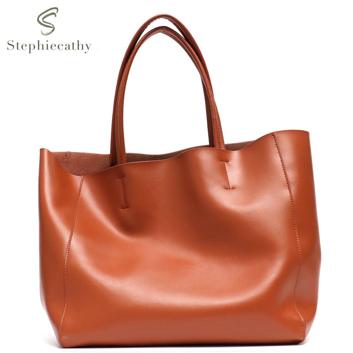 Minimalist Big Tote Bag Women  - Leather Work Handbag recension och pris