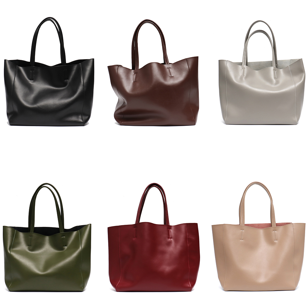 Minimalist Big Tote Bag Women  - Leather Work Handbag recension och pris