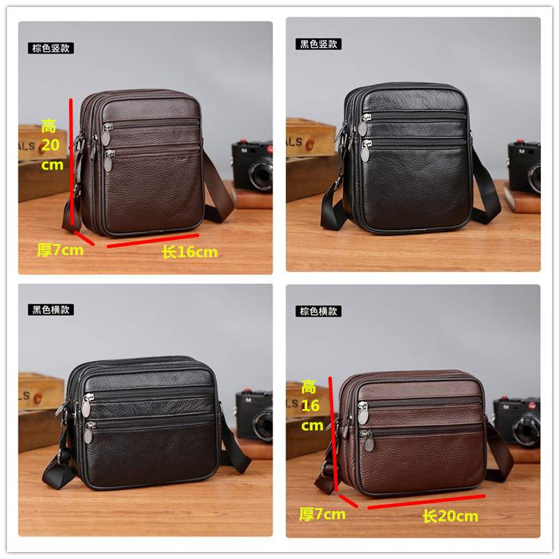 Men's Shoulder Messenger Bag C - Leather Work Handbag recension och pris