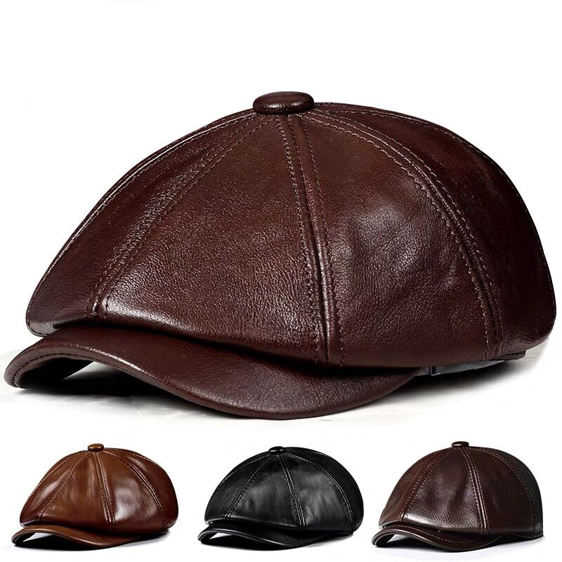 Spring New Genuine Leather Hat - Leather Work Hat recension och pris