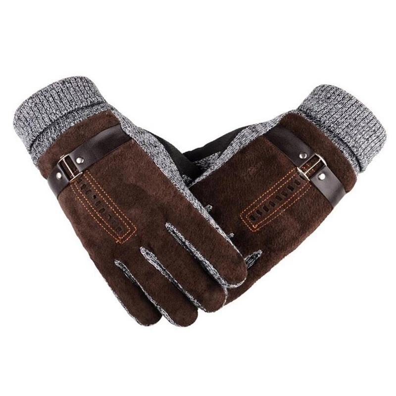 High Quality Pigskin Knitted W - Leather Work Winter Gloves recension och pris