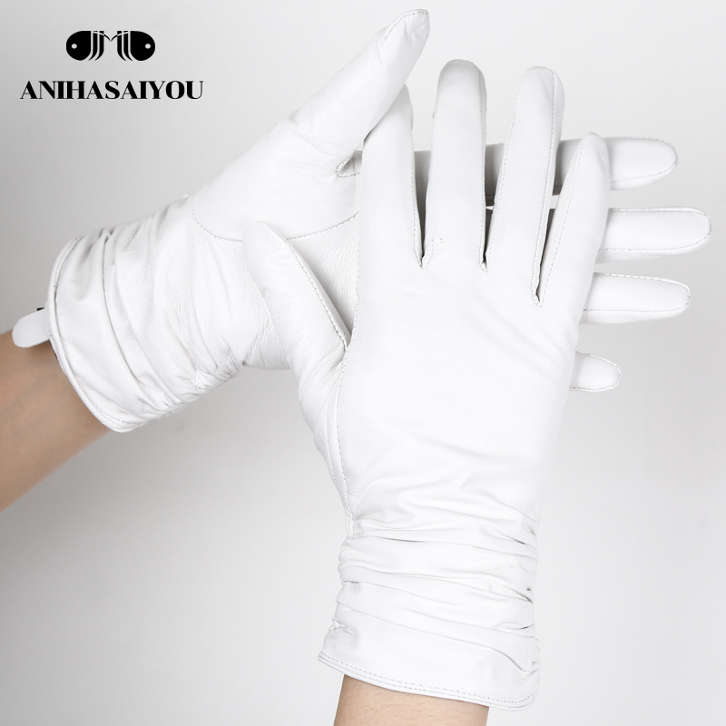 Fashion Comfort White Gloves H - Leather Work Winter Gloves recension och pris