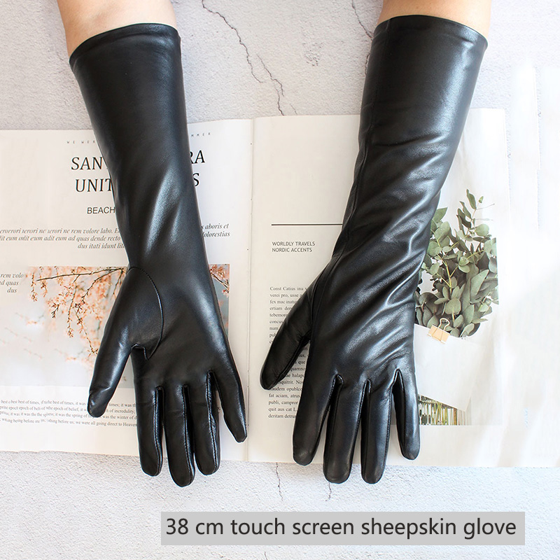 Touch Screen Extra Long Leathe - Leather Work Winter Gloves recension och pris