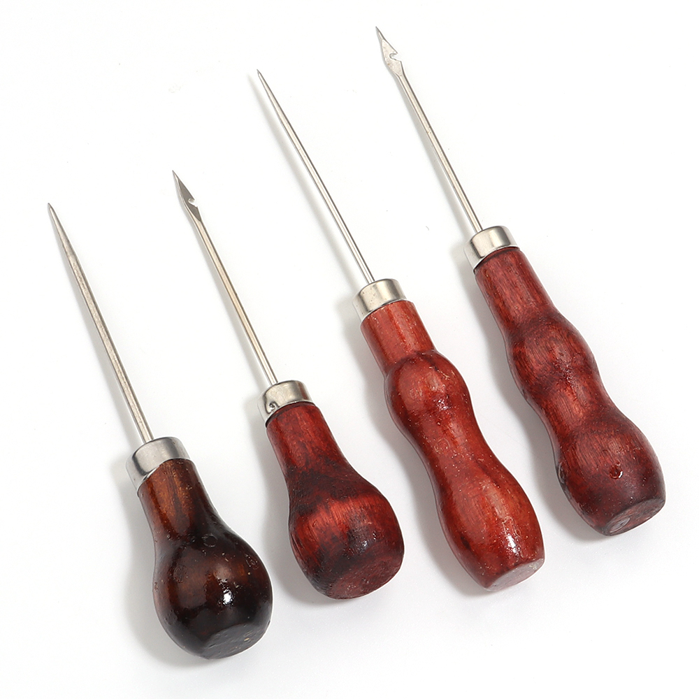 Wooden Handle Awls DIY Leather - Leatherwork Needles recension och pris