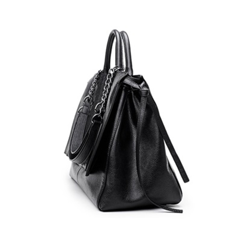 Elegant Tote Bag With Zipper,  - Leather Work Handbag recension och pris
