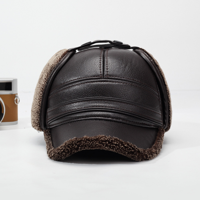 2026New PU Leather Winter Men' - Leather Work Hat recension och pris