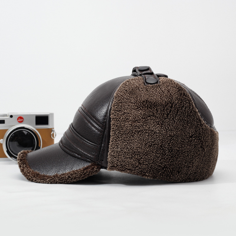 2026New PU Leather Winter Men' - Leather Work Hat recension och pris
