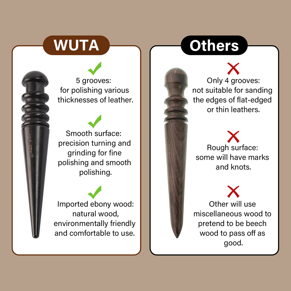 WUTA 1PC Pro Leather Edge Burn - Rivet Setter Tool recension och pris