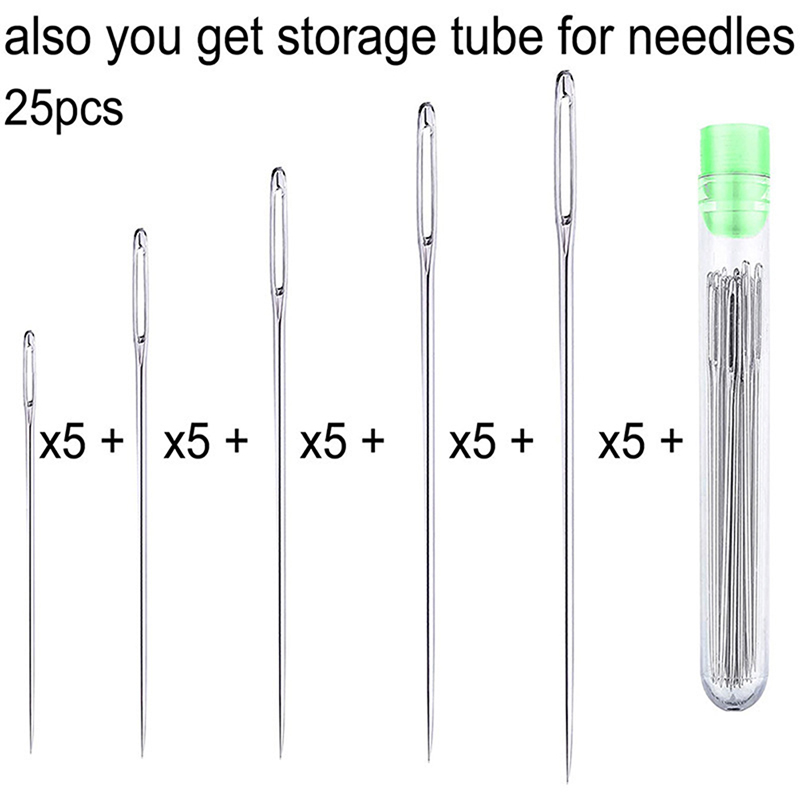 25 Pcs Large Eye Stitching Nee - Leatherwork Needles recension och pris