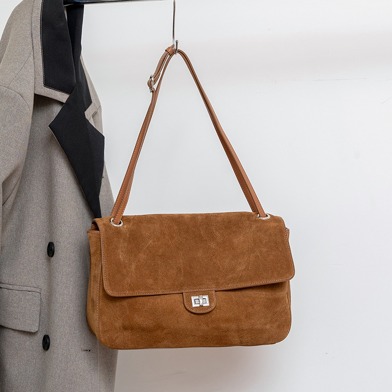 Genuine Suede Leather Underarm - Leather Work Handbag recension och pris