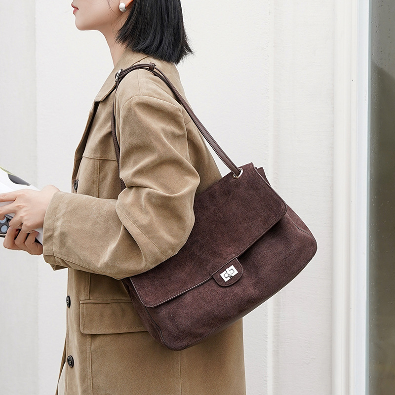 Genuine Suede Leather Underarm - Leather Work Handbag recension och pris