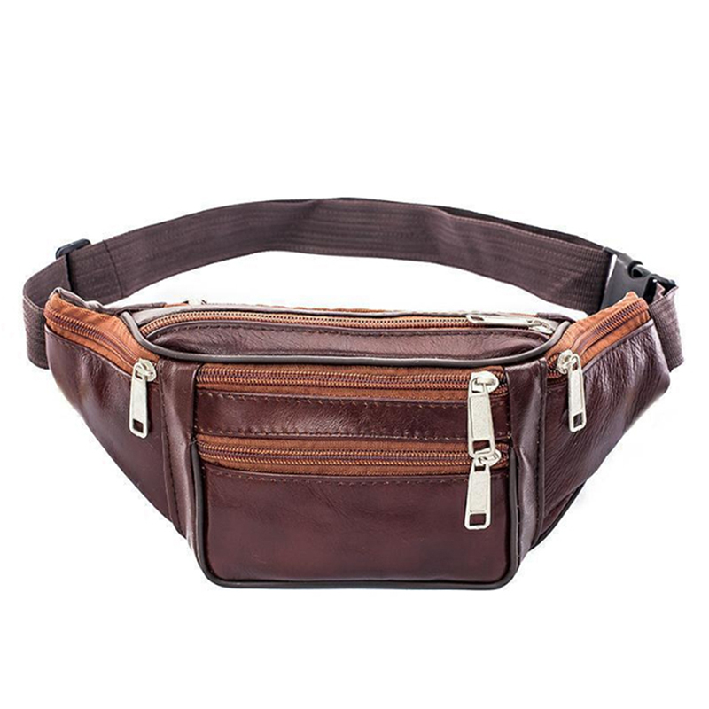 Genuine Leather Waist Bag Men  - Leatherwork Belt recension och pris