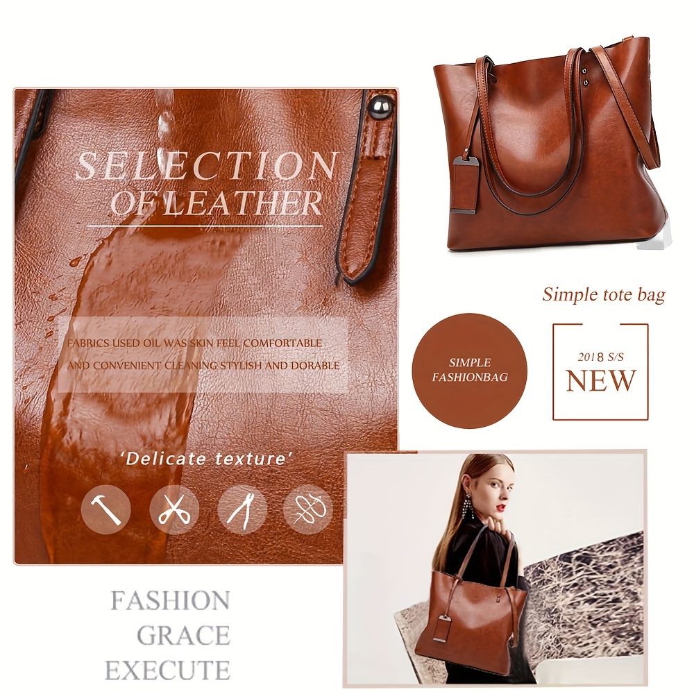 Fashionable Classic Retro Leat - Leather Work Handbag recension och pris