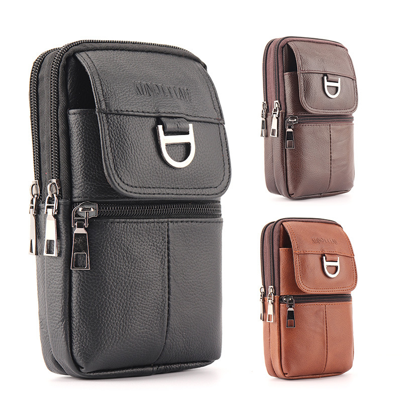 Men's Leather Waist Bag - Larg - Leather Work Bag recension och pris