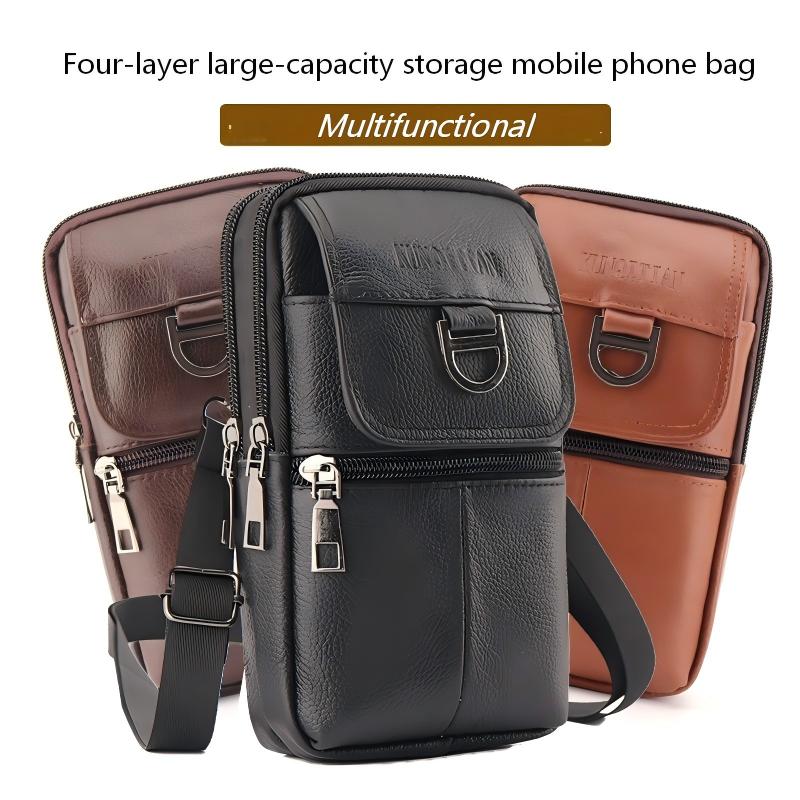 Men's Leather Waist Bag - Larg - Leather Work Bag recension och pris