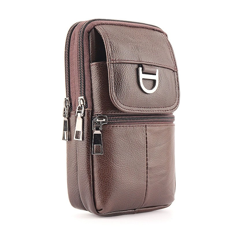 Men's Leather Waist Bag - Larg - Leather Work Bag recension och pris