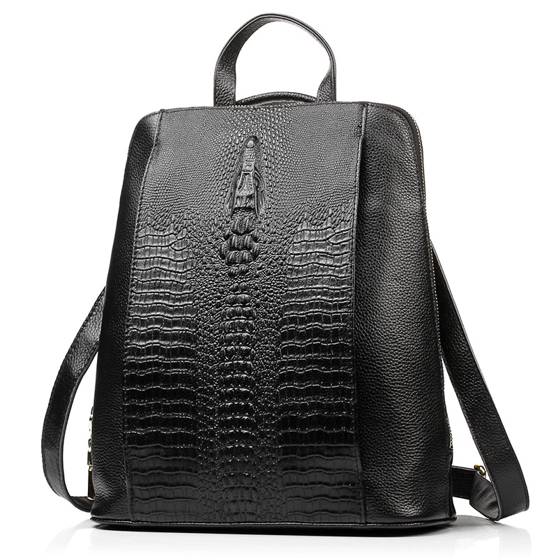 Zency Women's Crocodile Leathe - Leather Work Bag recension och pris