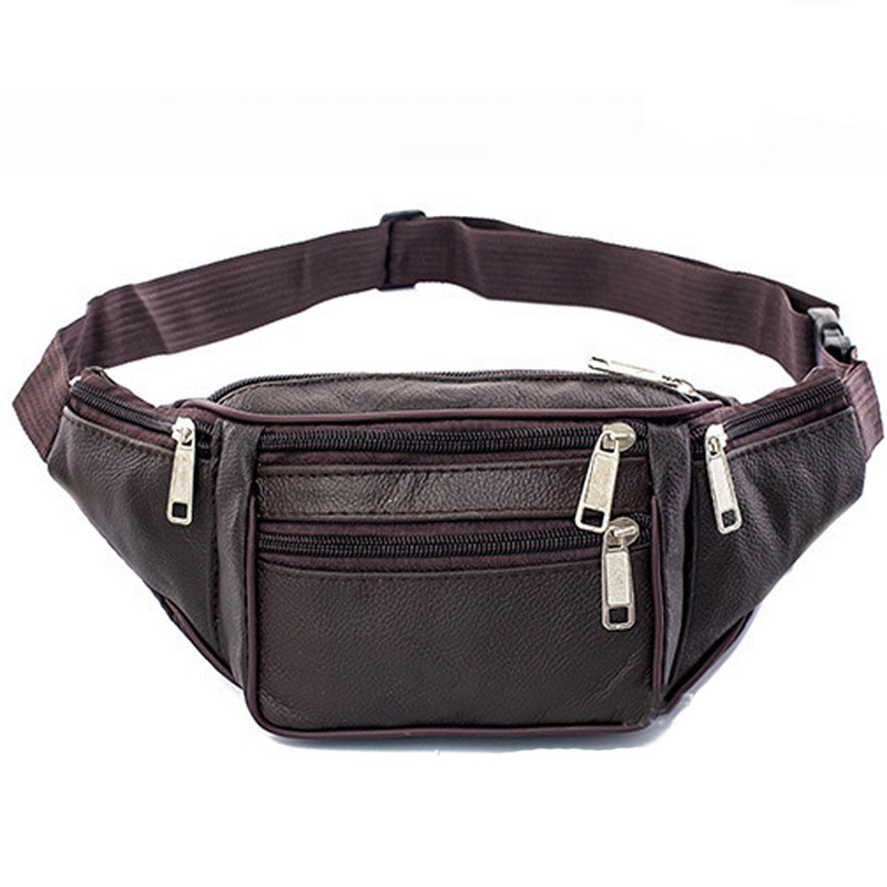 Leather Men Waist Chest Bag Th - Leatherwork Belt recension och pris