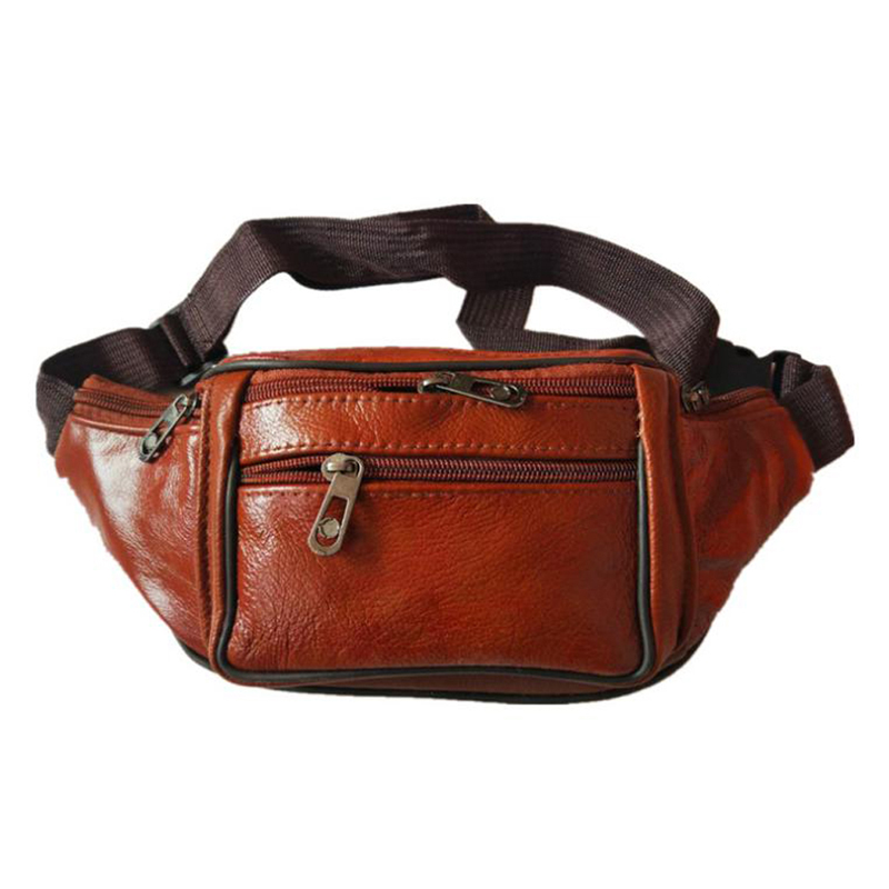 Leather Men Waist Chest Bag Th - Leatherwork Belt recension och pris